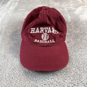 Vintage 1995 Harvard Baseball Cap Hat Adjustable Maroon